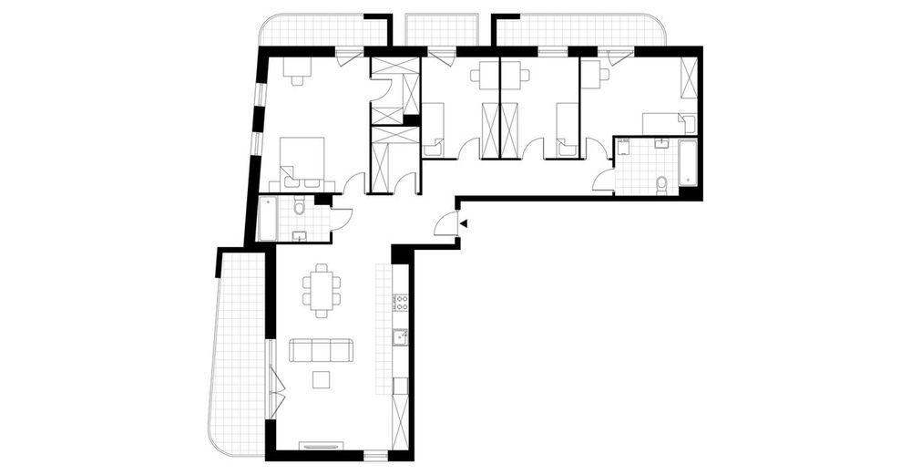 5-pokojowe mieszkanie 126m2 + 4 balkony