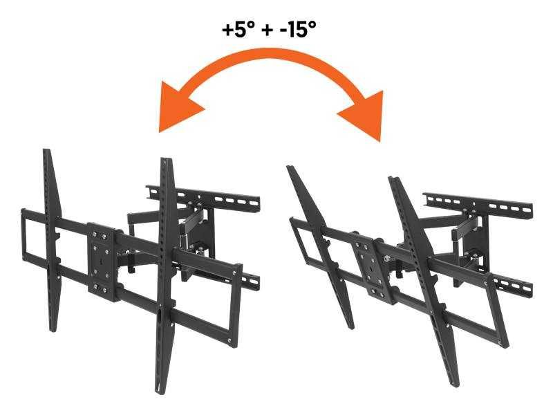 Uchwyt ścienny do LCD 50-100" z regulacją, 2 ramiona