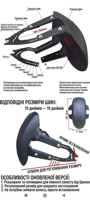 Крило мото скутер ebike
