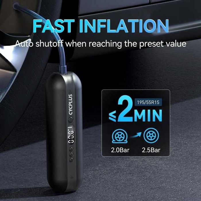 Cycplus A2 Pompka elektryczna przenośny kompresor rowerowy
