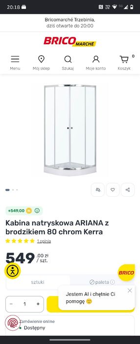 Kabina prysznicowa Ariana NOWA
