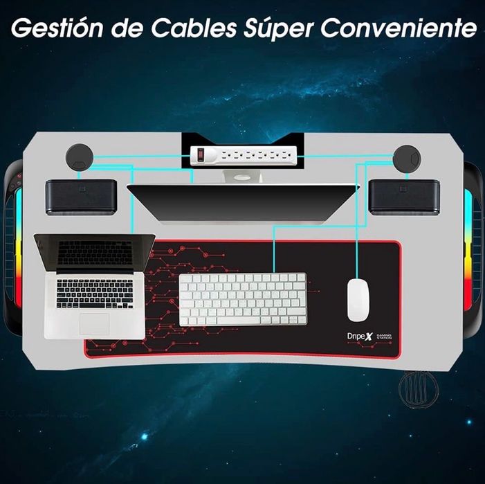 Dripex Mesa de jogos LED