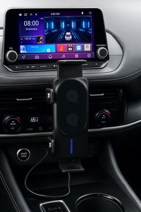 Автотримач бездротовою зарядкою Samsung IPhone Xiaomi car fast charge