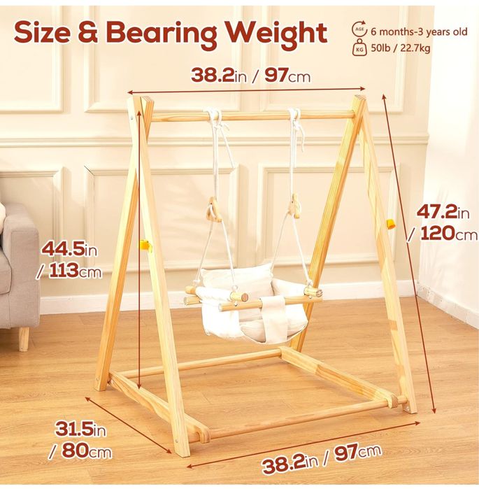 Baloiço Montessori portátil para bebés