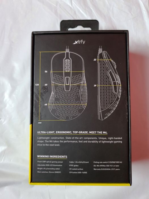 Mysz gamingowa Xtrfy M4 RGB czarna