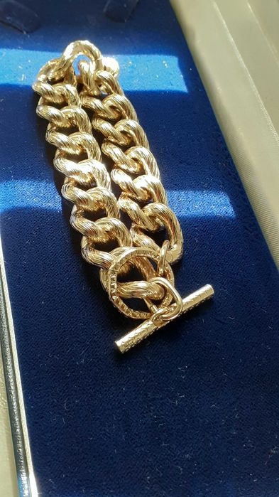 Bransoletka gruba złota