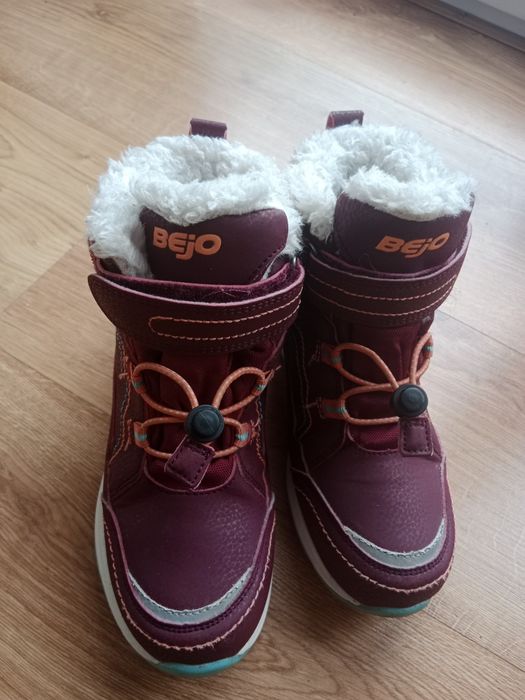 Dziecięce buty zimowe Bejo - kolor burgundowy(rozm 33)