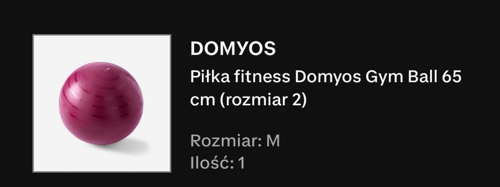 Pilka fitness Domyos Decathlon