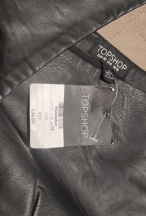 Платье женское с запахом TOPSHOP экокожа