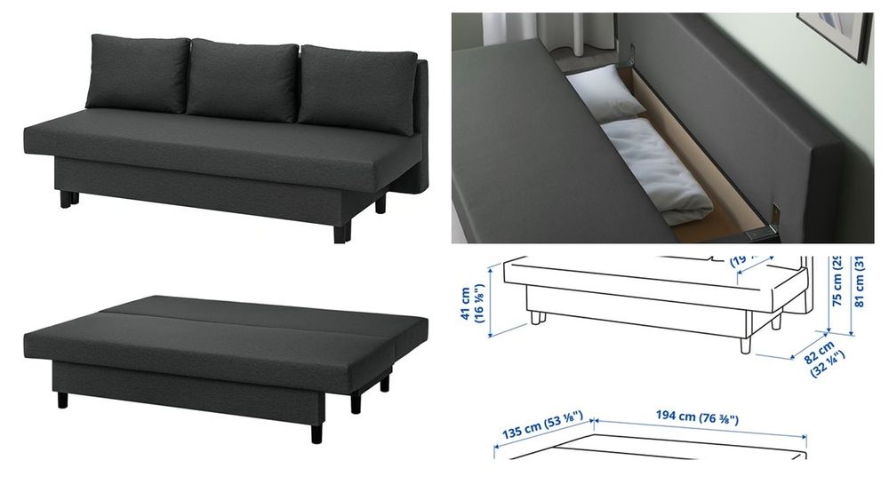 Sofa cama ALVDALEN 135 x 194