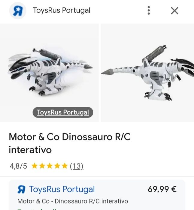 Dinossauro telecomandado