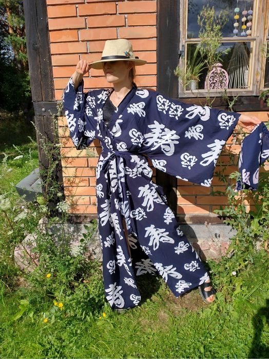 Kimono szlafrok piękne bawełniane