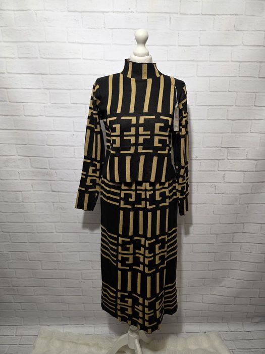 Komplet dzianinowy Hit Set spódnica midi sweter