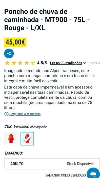 PONCHO impermeável ideal para caminhadas ou entregas de moto