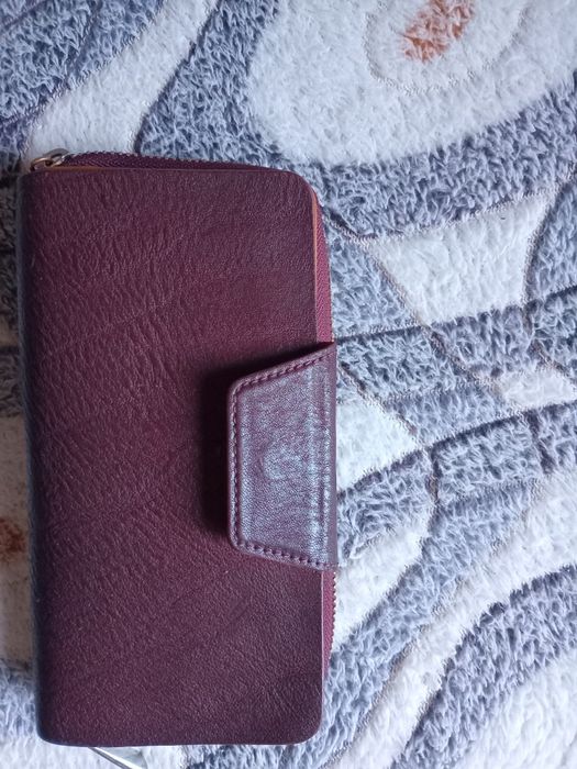 Гаманець шкіра vif 19\10см все ціле бордовий