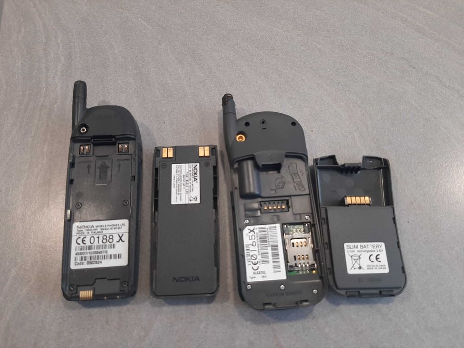 Stare komórki Alcatel i Nokia