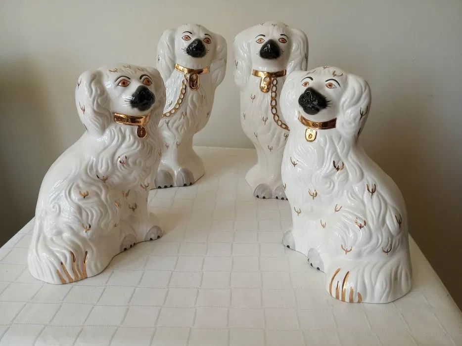 *ROYAL DOULTON Vintage Eleganckie Kominkowe Psy Pies Porcelana Figurka