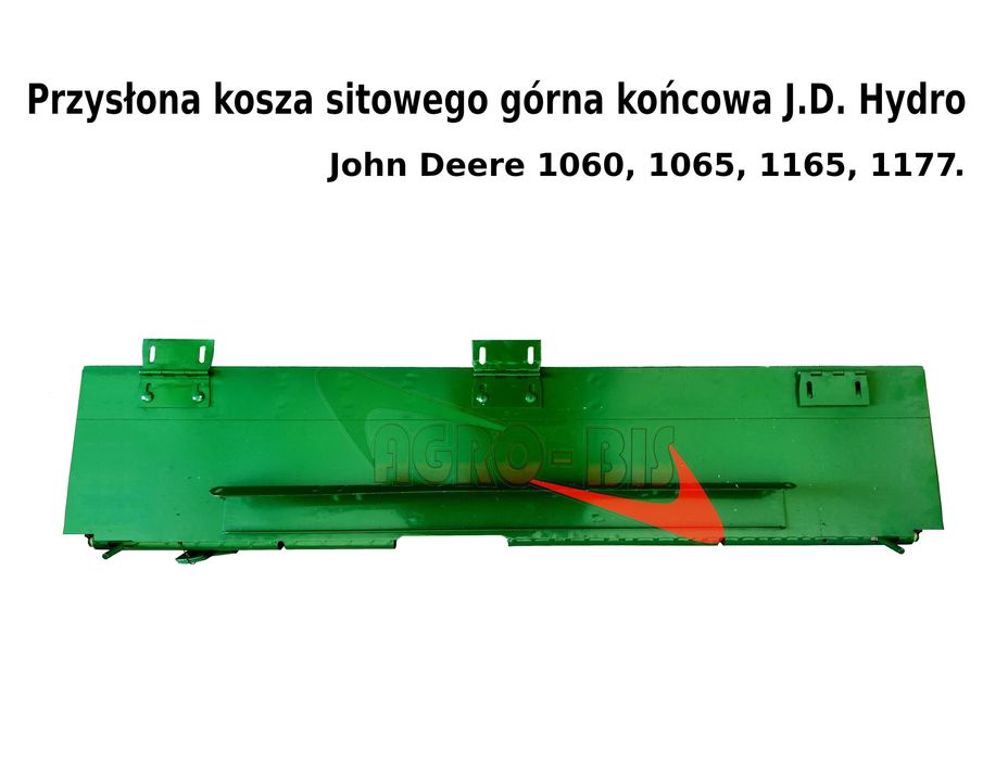 Przysłona kosza sitowego końc. górna  JD Hydro