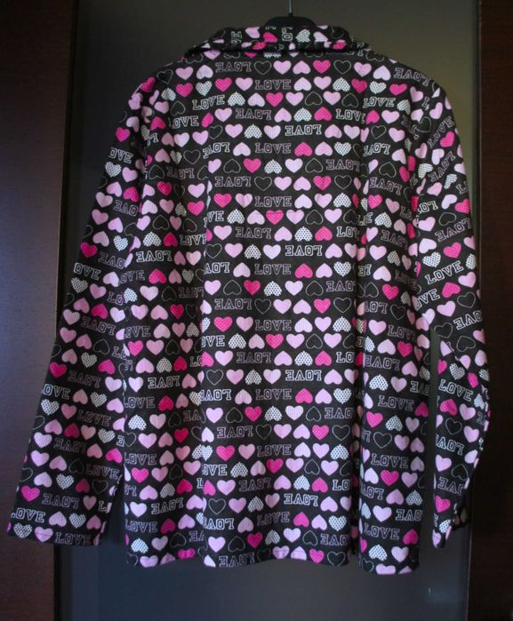 góra koszula od piżamy 40 / 42 do spania w serduszka miękka flanela