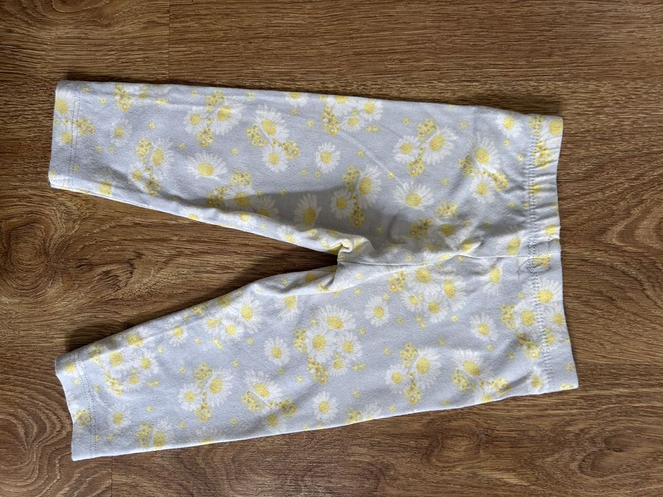 Legginsy dziewczęce w kwiaty 74/80 cm