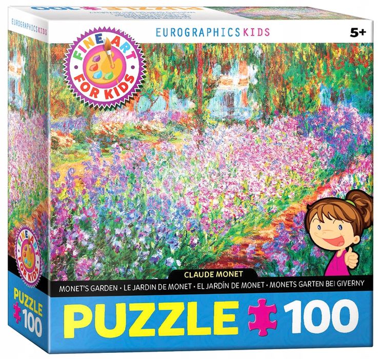 puzzle eurographics ogród moneta claude monet puzle 100el 48x33cm
