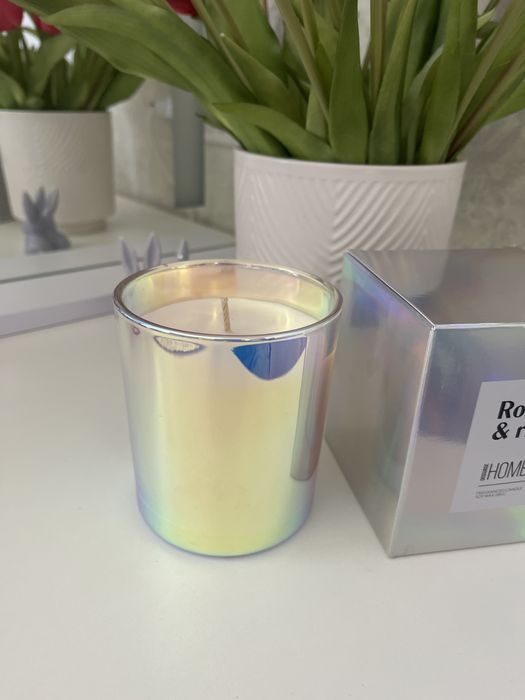 Соєва ароматична свічка, Rose and rhubard