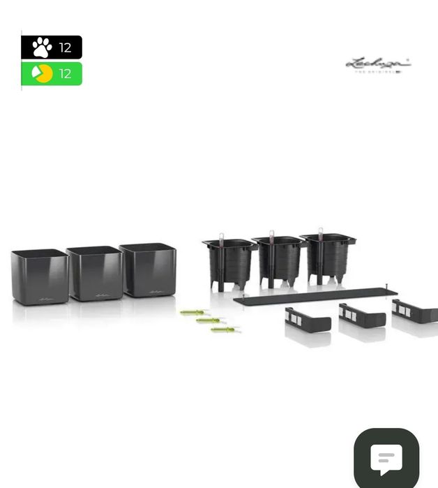 Lechuza вазони з автополивом тріо в різних кольорах 14 розмір