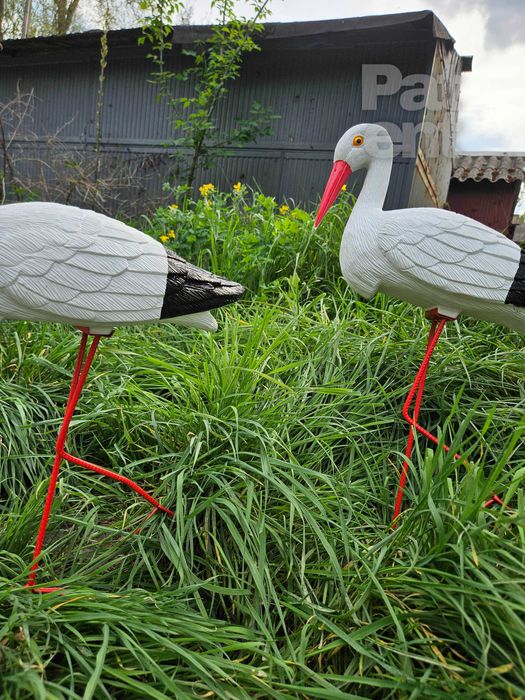 Figurki bocian bociek do ogrodu dekoracja działka ozdoba 2 szt.