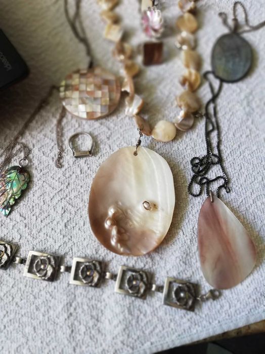 srebrny komplet z mvszla abalone