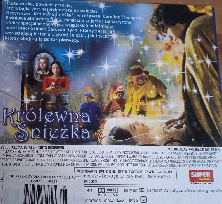 Królewna Śnieżka - bajka DVD 85 minut