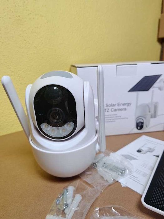 Câmara Vigilância Solar PTZ 3MP 2K WiFi Exterior Bateria (NOVA)