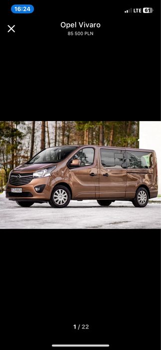 Wypożyczenie bus 9 osobowy Opel Vivaro Hak