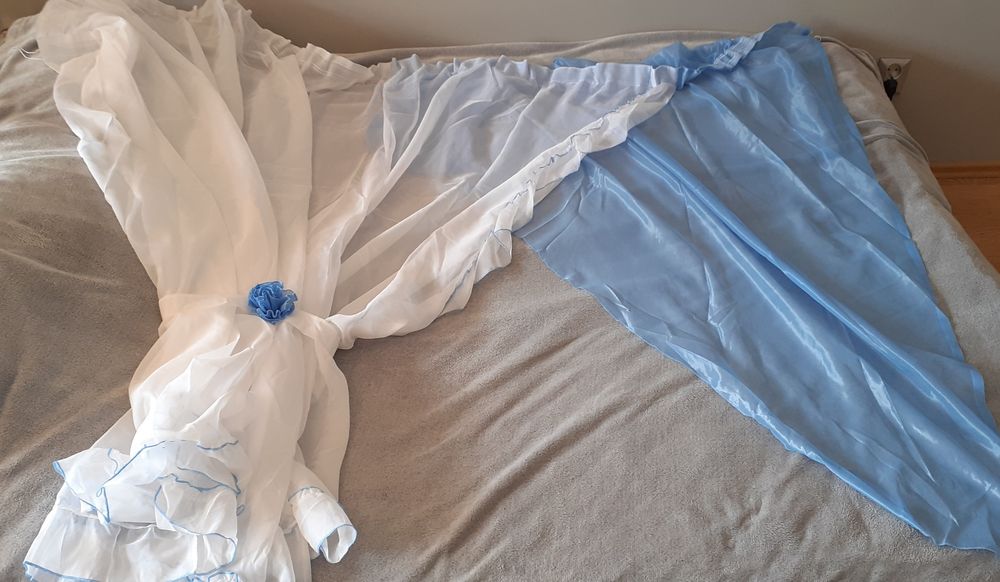 Firanka biało niebieska przesyłka olx