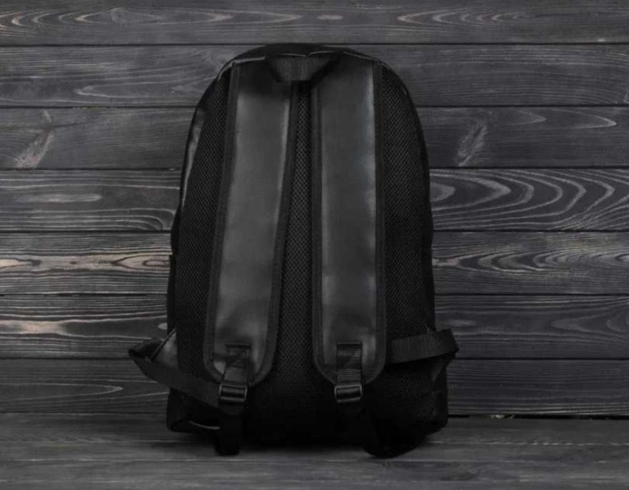 Рюкзак мужской кожаный черный сумка портфель