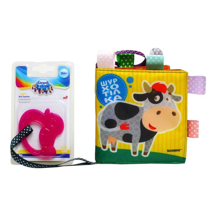 М'яка книжка-шуршалка «Котик» з прорізувачем | Розвиваюча іграшка 0+