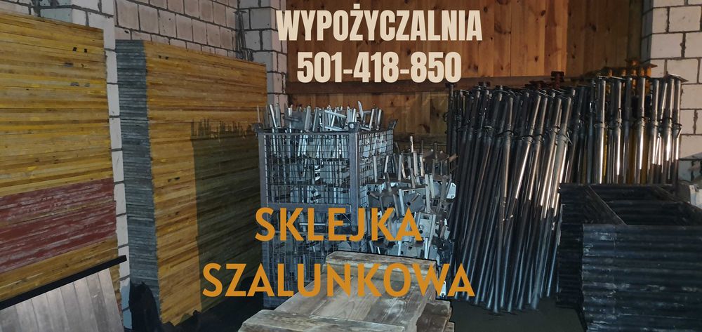 Pełny system szalunkowy stropu – stemple, doki, płyta – Wypożyczalnia