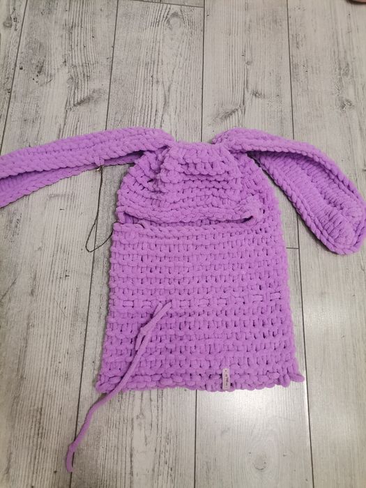 Шапка плюшевая ушки зайчик