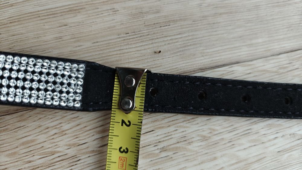 Obroża z cyrkoniami na malutkiego pieska 25 cm