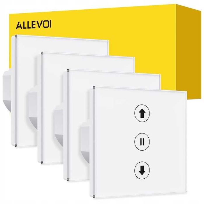 ALLEVOI 4szt Przełącznik żaluzji rolet Smart WiFi przełącznik włącznik