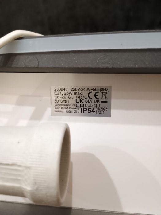 Kinkiet zewnętrzny Meridian Box IP 54 slv