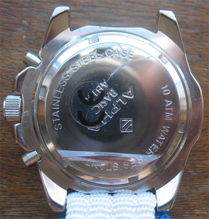 Relógio Estilo Diver - Alpha - Basic - Cronógrafo - Branco (Movimento Seiko)