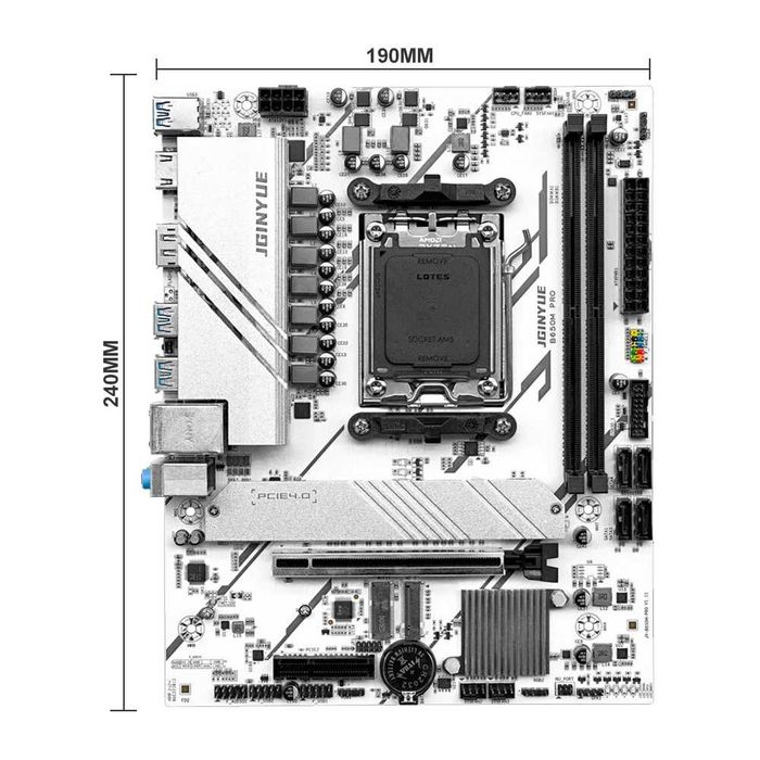 Материнська плата JGINYUE B650M PRO | AM5 | DDR5 | Ігровий комп'ютер