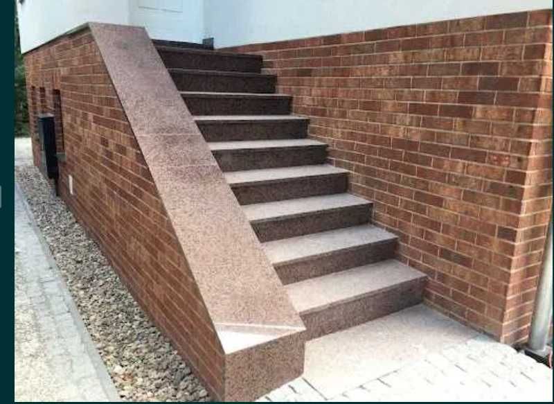 Antypoślizgowe Granitowe Stopnice Granit Okładzina Schodów 150x33x2 cm