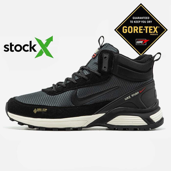 Мужские зимние кроссовки с мехом Nike Rivah | Gore-Tex "Grey" 41-46