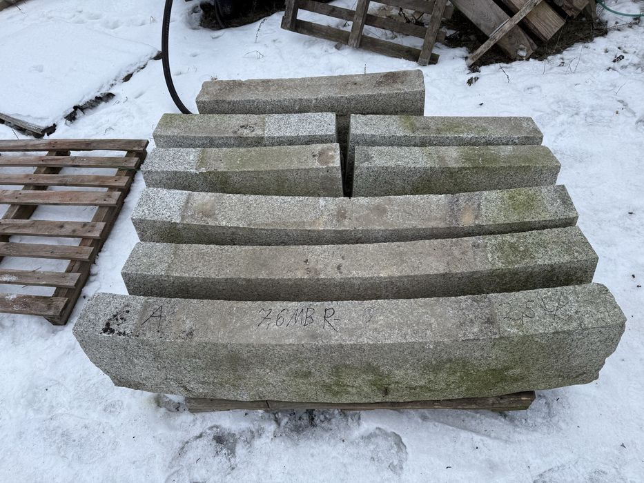 Krawężnik krawężniki granitowe 15x30 łukowe NOWE