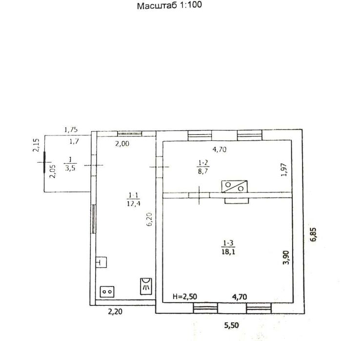Продам дом в Чугуеве 53 кв.м, район Зачуговка