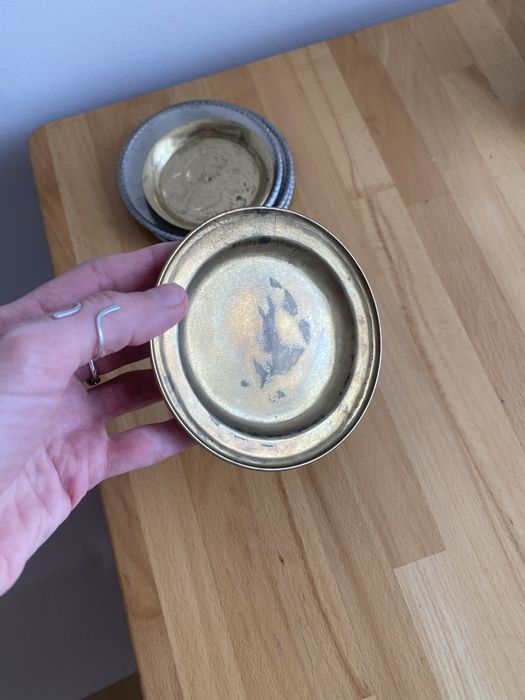 Фарфоровая тарелочка бронзовая тарелочка металлическая тарелочка