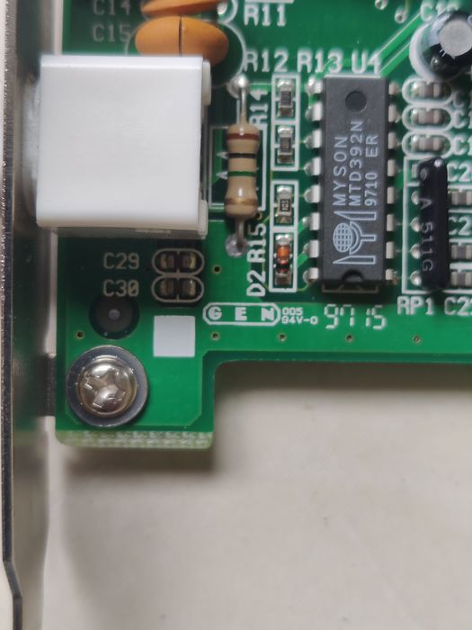 Computador .Placa PCI Genius RTL8029AS 10Mbps RJ45/BNC Ethernet