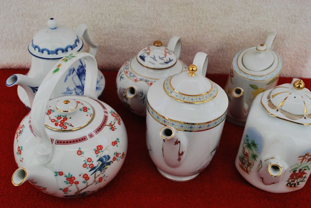 Bules da Rota do Chá - Coleção Completa de 6 bules