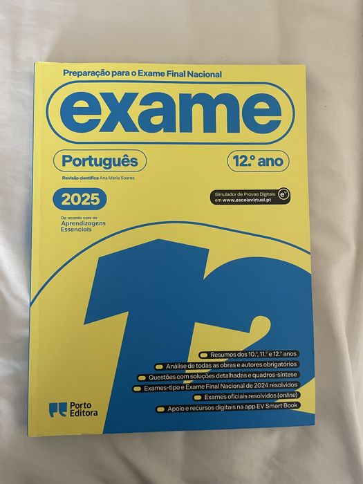 Livro Preparação para o Exame Final Nacional Português 12° ano 2025